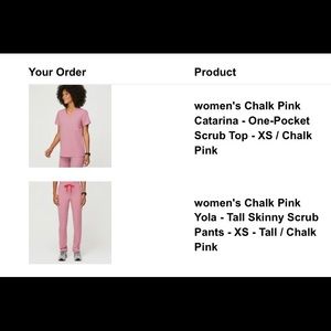 FIGS limited edition chalk pink scrubs